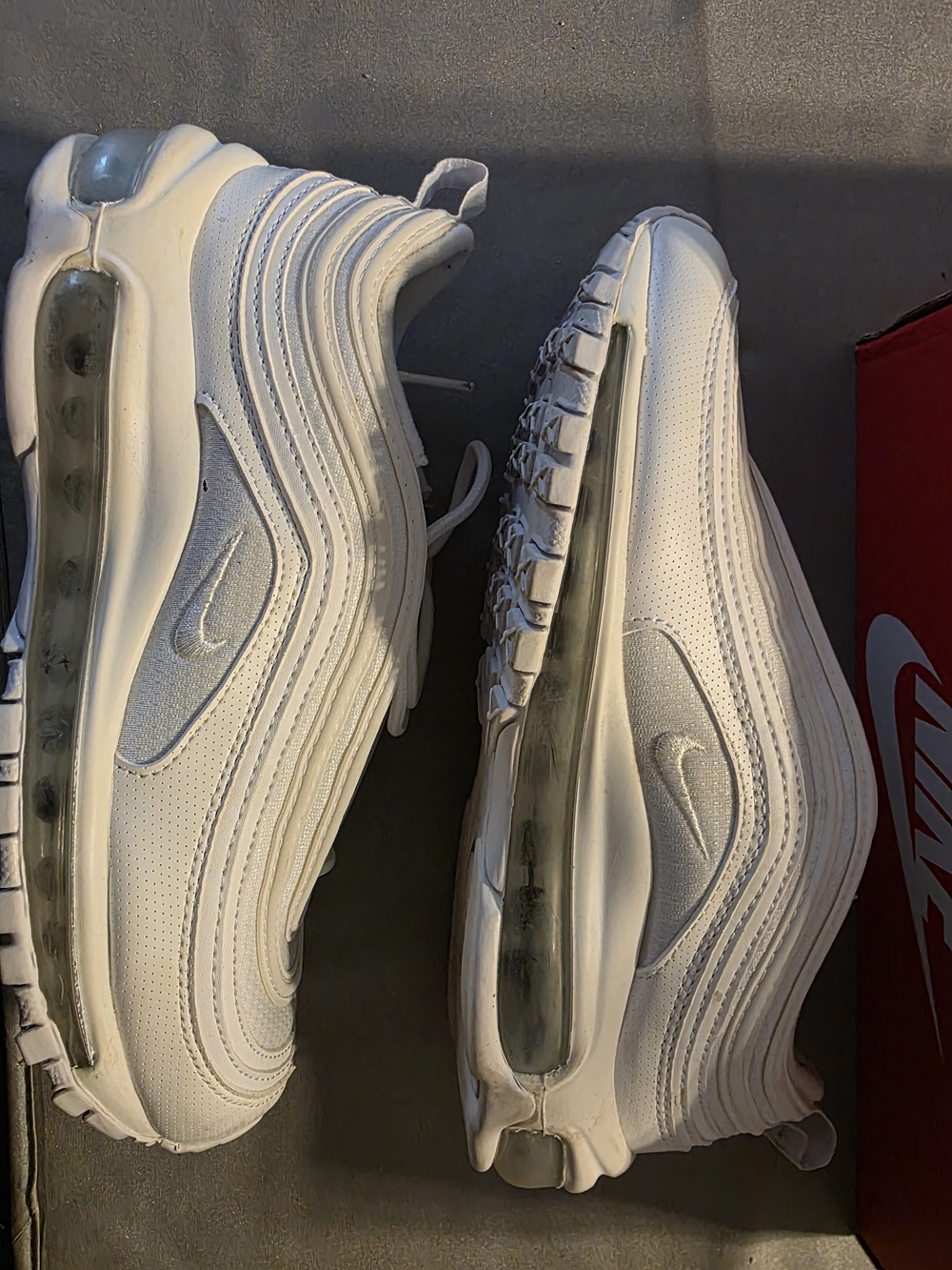 GS Nike Air Max 97 Sneakers - White/Silver - Picture 4 of 8